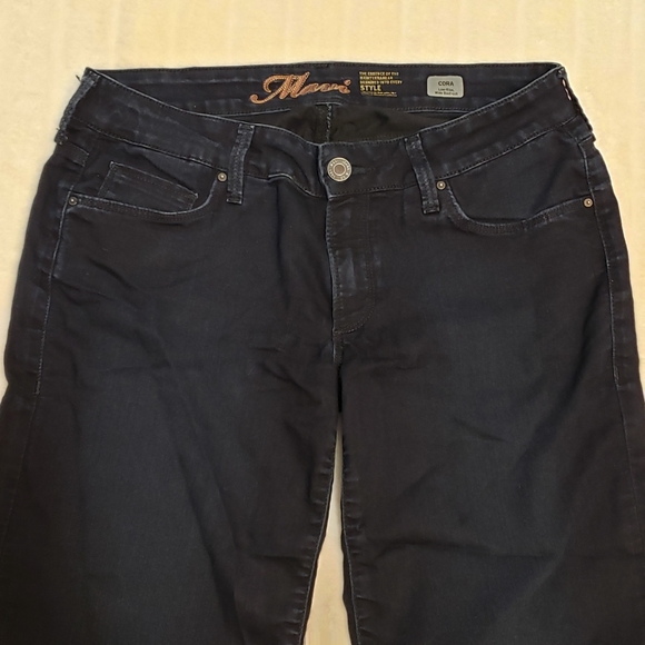 Mavi Cora Low Rise Wide Leg Boot Cut Dark Wash Jeans - Picture 3 of 16